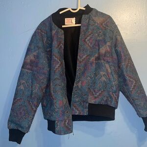 Vintage 90s Boho Bomber Jacket - A True One-of-a-Kind!